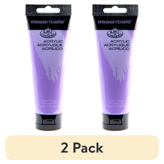 (2 pack) Royal & Langnickel Essentials 120ml Bright Purple Artist Acrylic Paint