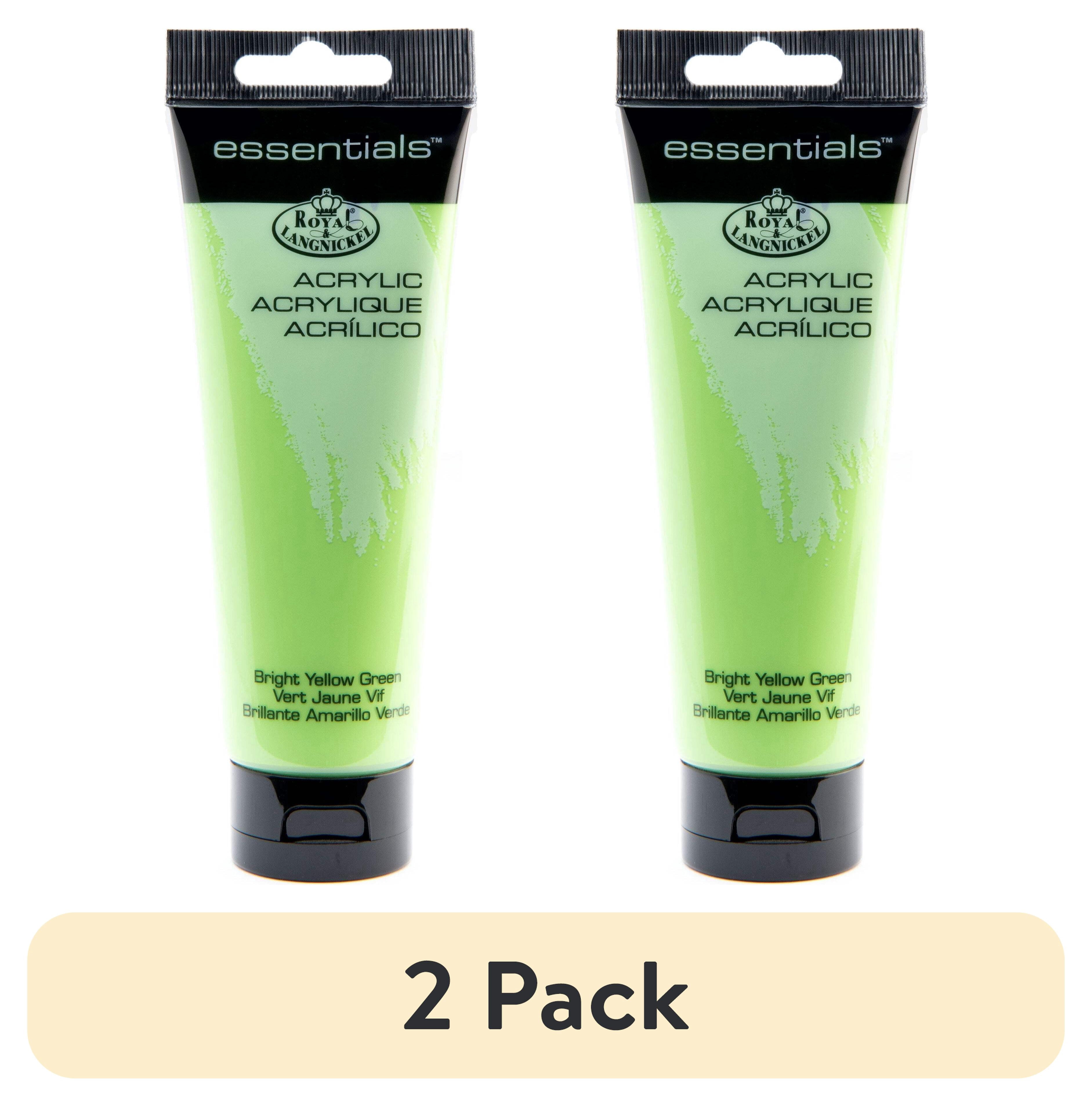 (2 pack) Royal & Langnickel Essentials 120ml Bright Yellow Green Acrylic Artist Paint