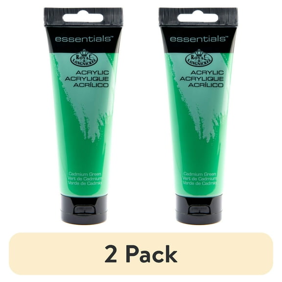 (2 pack) Royal & Langnickel Essentials Acrylic Paint - Cadmium Green, 120ml