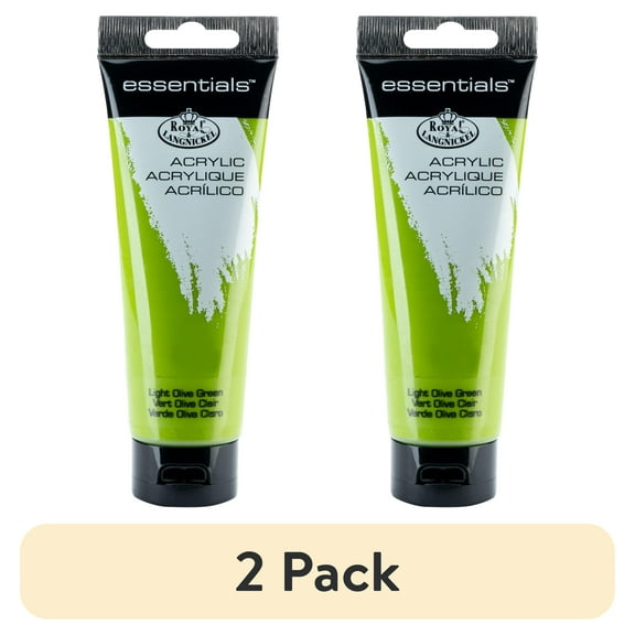 (2 pack) Royal & Langnickel Essentials 120ml Acrylic Paint Tube - Light Olive Green