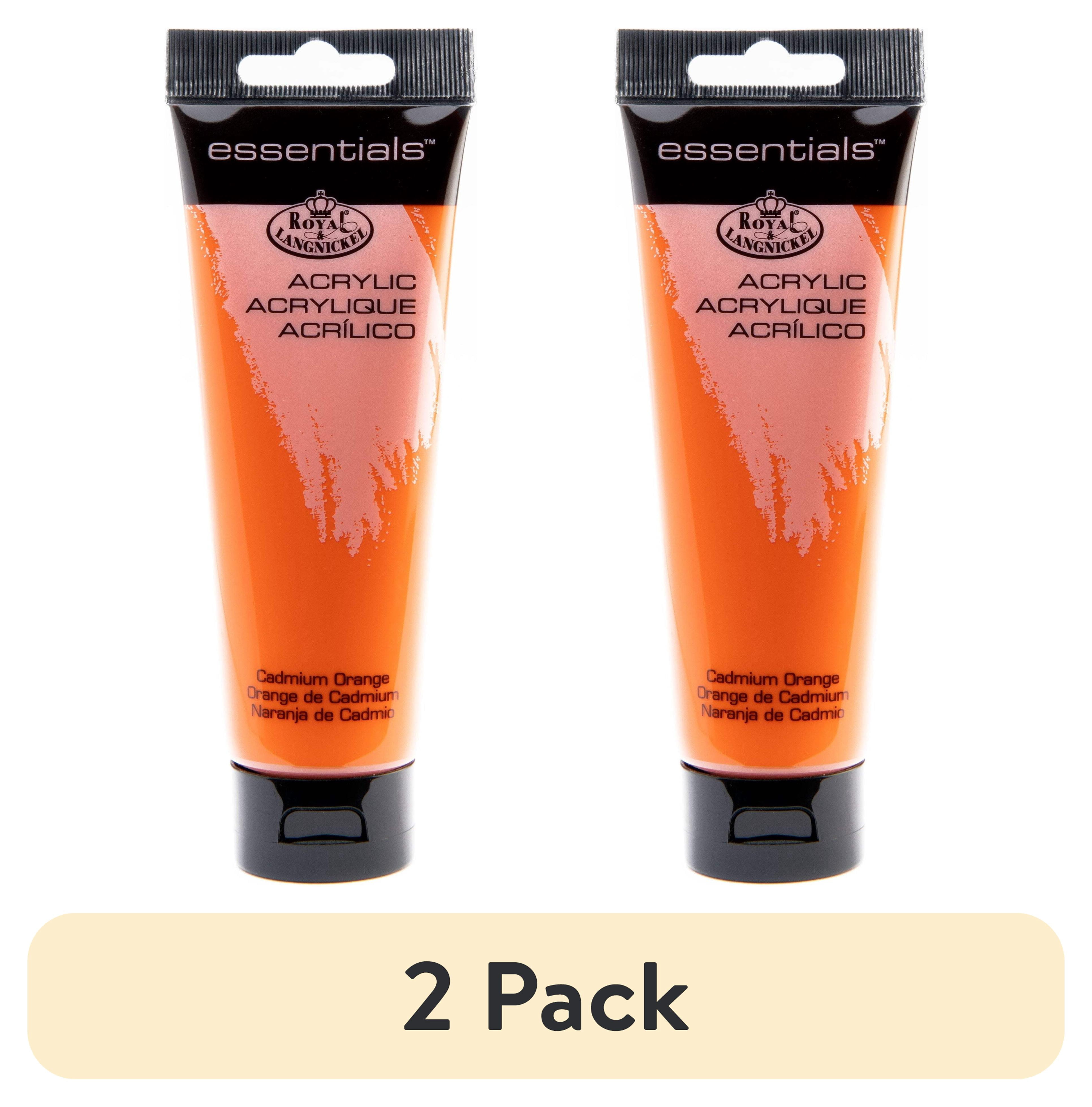 (2 pack) Royal & Langnickel Essentials 120ml Cadmium Orange Artist Acrylic Paint