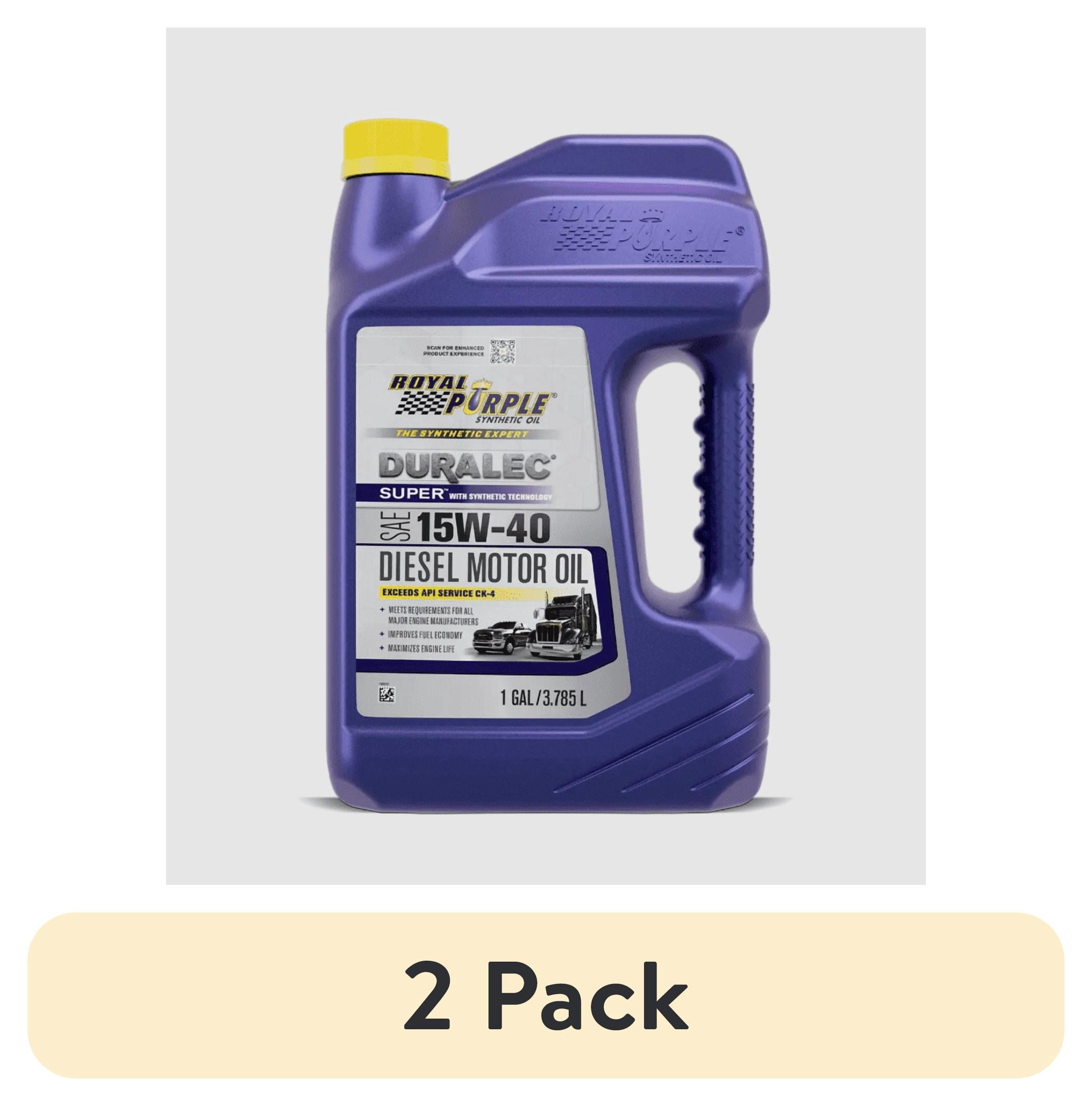 (2 pack) Royal Purple Duralec Super 15W-40 Diesel Motor Oil, Diesel Vehicles, 7.7 lbs, 1 Gallon
