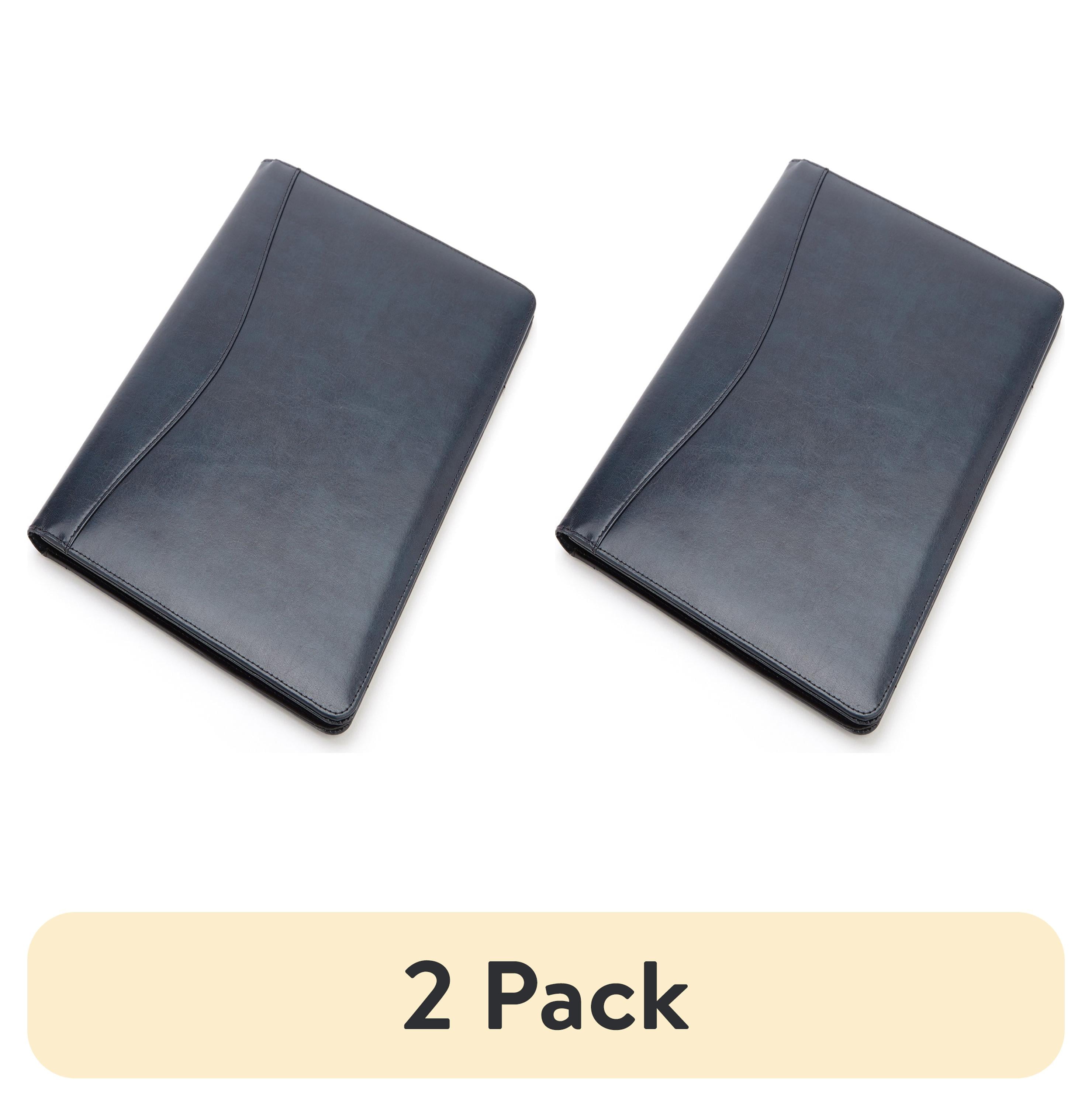 (2 pack) Royce Leather Aristo Genuine Leather Padfolio Navy