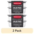 thumbnail interactive-video image 1 of (4 pack) Rubbermaid 3.2 Cup Brilliance Stain-Proof Food Storage Container, Set of 2, 1 of 10