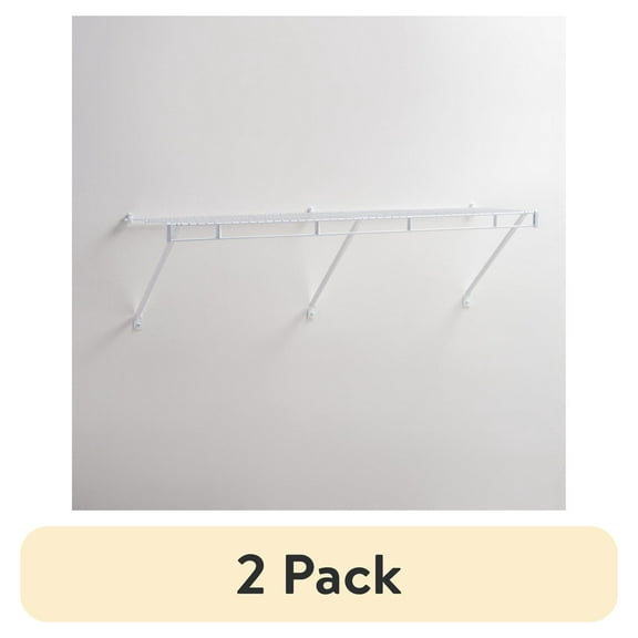 (2 pack) Rubbermaid 4' Wardrobe Prepack ShelfWhite