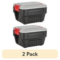 thumbnail image 1 of (2 pack) Rubbermaid 8 Gallon Action Packer Storage Bin, Heavy Duty Plastic, Lockable, Black, Included Lid, 1 of 15