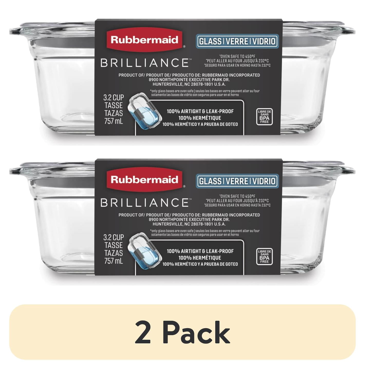 Rubbermaid Brilliance Food Storage Container, 3.2 Cup