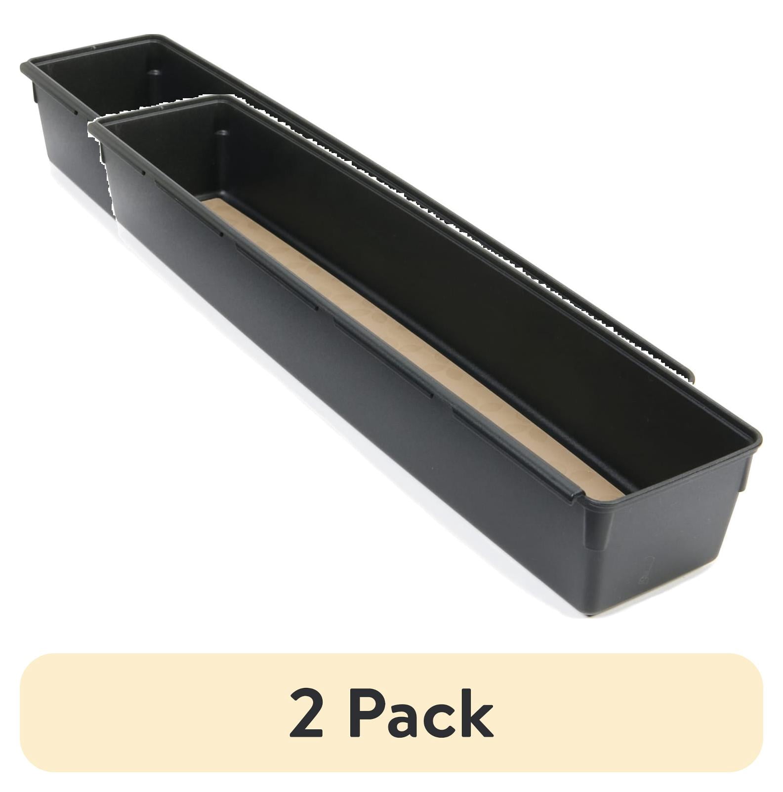 (2 pack) Rubbermaid, Drawer Organizer, Black, 3" x 15"