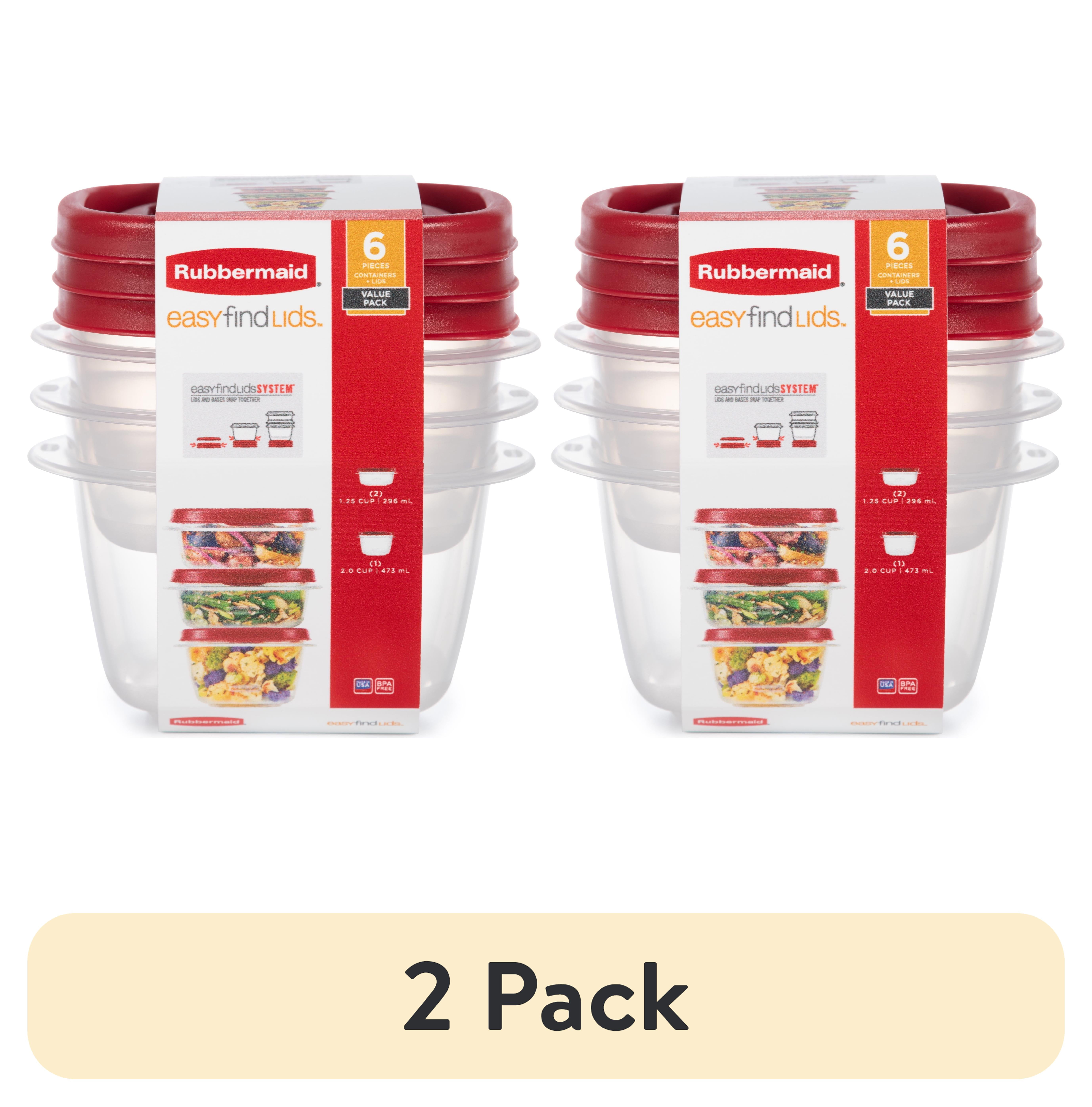 Clear and Red BPA-Free Plastic Food Storage Jar Set