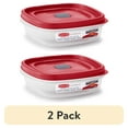 thumbnail interactive-video image 1 of (2 pack) Rubbermaid EasyFindLids 3-Cup Round Food Storage Container, Racer Red, 1 of 9