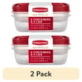 thumbnail interactive-video image 1 of (2 pack) Rubbermaid EasyFindLids Food Storage Container Value Pack with Lids, 1-8.5 (2.0 Liter) Cup, 1-5.5 Cup (1.3 Liter), 1 of 6