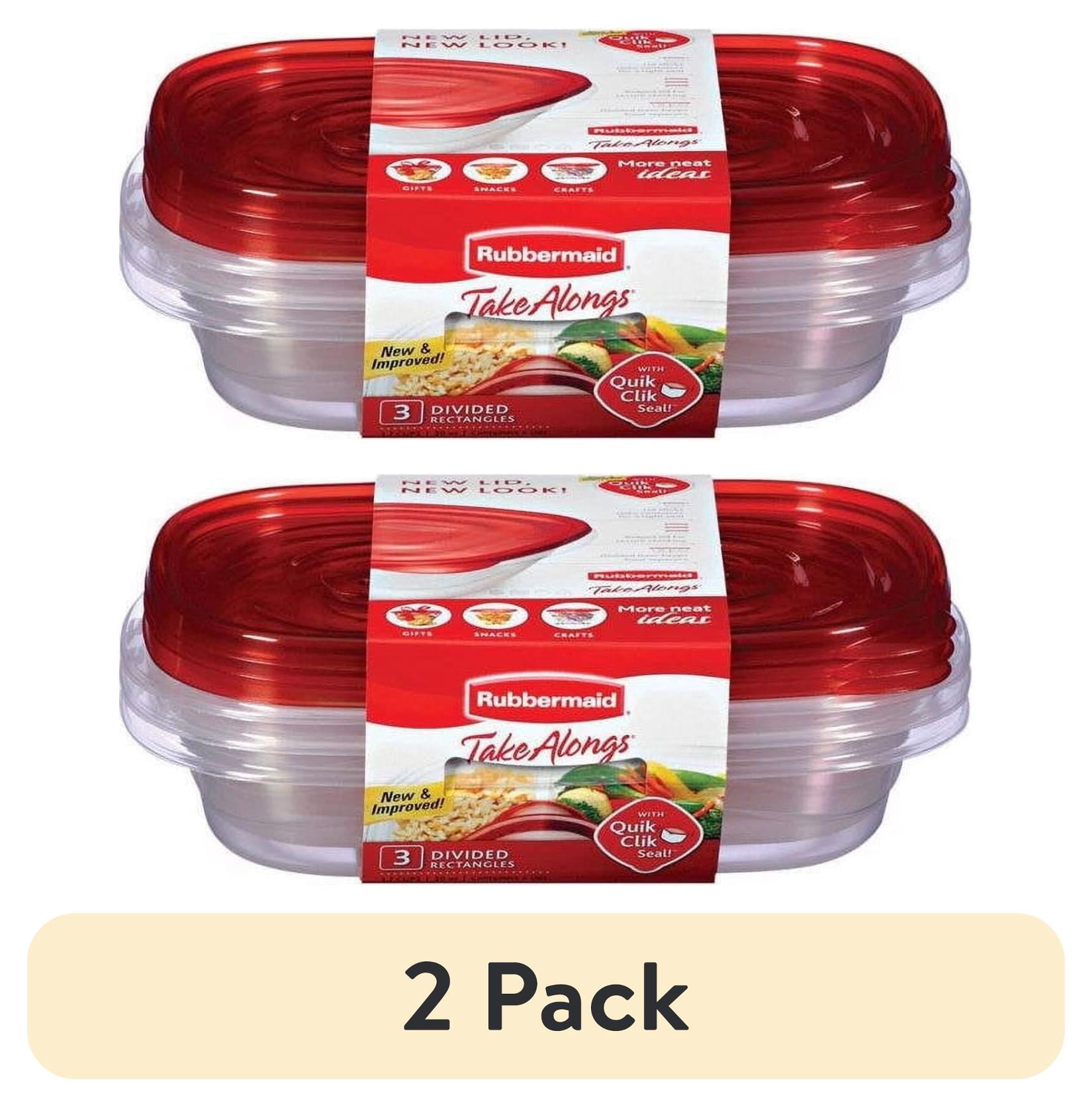 Rubbermaid, Food Storage Container, 3.7 Cup, 3pk Divided