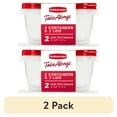 thumbnail image 1 of (2 pack) Rubbermaid TakeAlongs, 8 Cups, 2 Packs, Red, Plastic Deep Rectangle Food Storage Containers, 1 of 6
