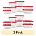 thumbnail image 1 of (2 pack) Rubbermaid TakeAlongs Food Storage Containers, 16 Piece Set, 1 of 8