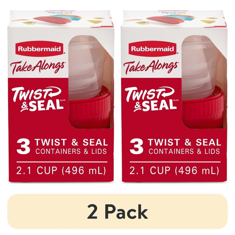 2 pack) (2 pack) Rubbermaid TakeAlongs Twist & Seal 2.1 Cup Food