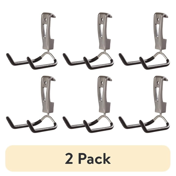 (2 pack) Rubbermaid Wall Mounted Rope, Hose Garage Storage Utility Hook (6 Pack)