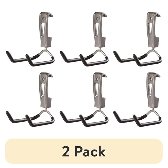 (2 pack) Rubbermaid Wall Mounted Rope, Hose Garage Storage Utility Hook (6 Pack)