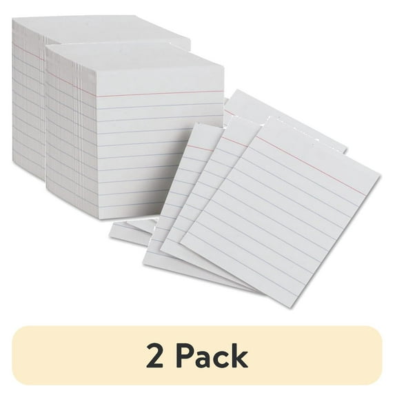 (2 pack) Ruled Mini Index Cards, 3 X 2.5, White, 200/Pack