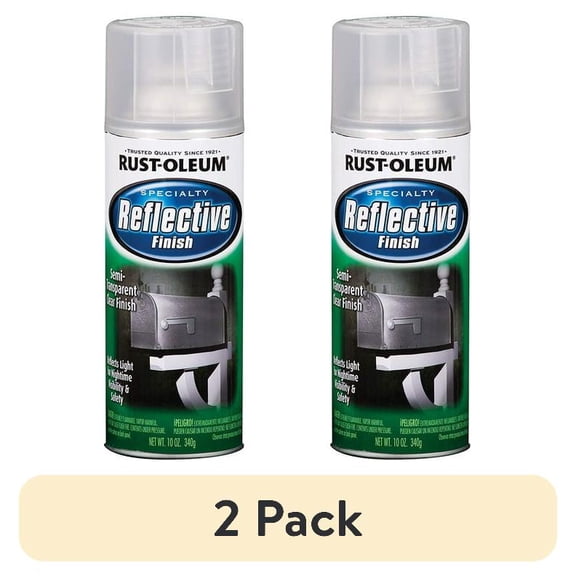 (2 pack) Rust-Oleum 214944 Specialty Reflective Spray, 10 oz, Clear