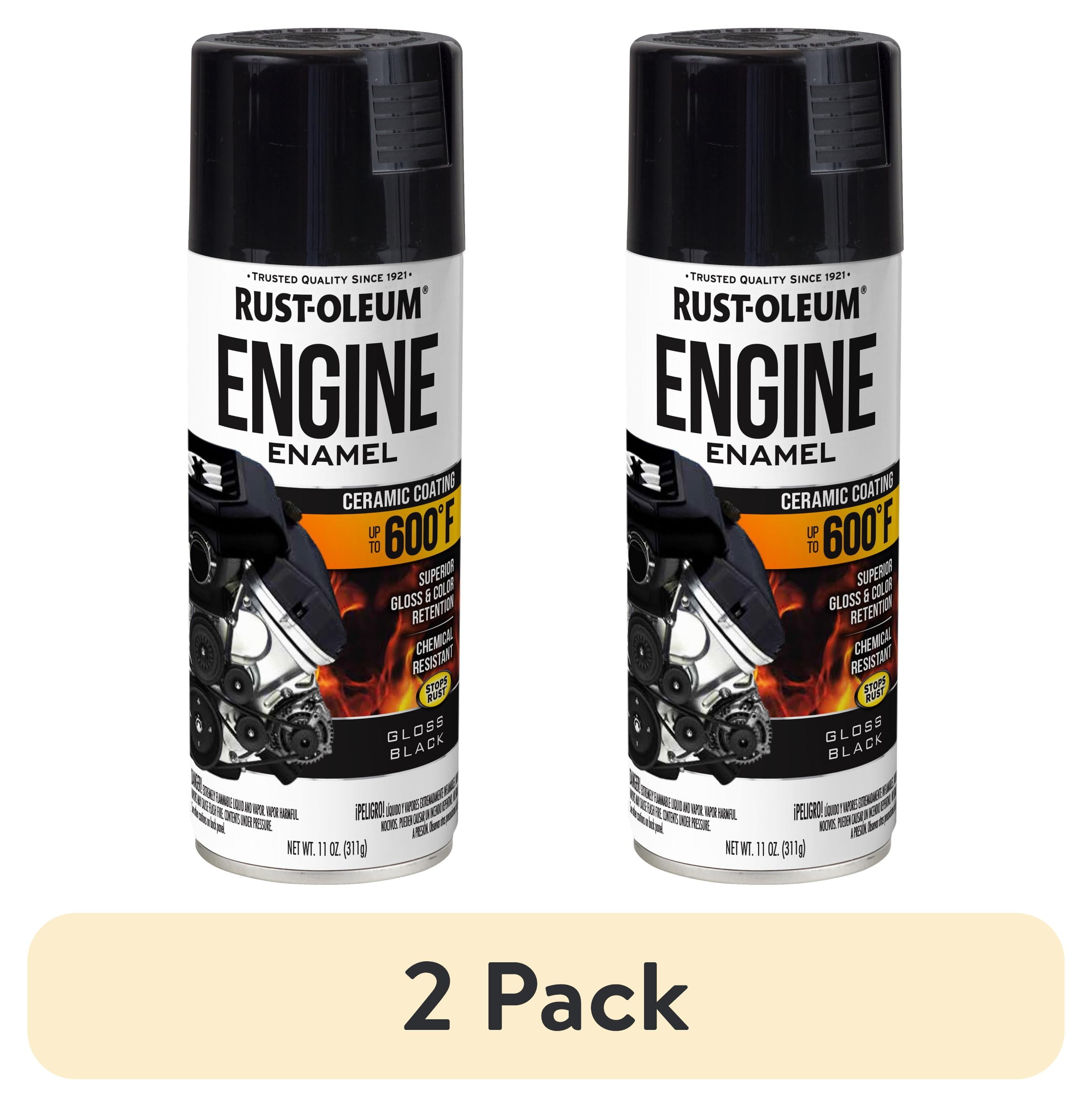 (2 pack) Rust-Oleum 363567 Black Automotive Body Paint Type, 11 oz