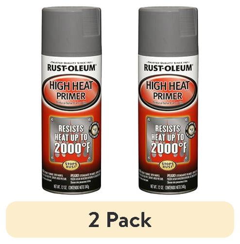 (2 pack) Rust-Oleum Automotive High Heat Protective Spray Primer, Gray, 12 oz