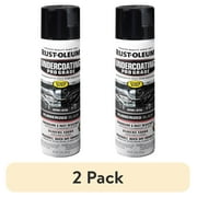 2 pack Black, Rust-Oleum Automotive Rubberized Undercoating Matte Spray Paint-248656, 15 oz