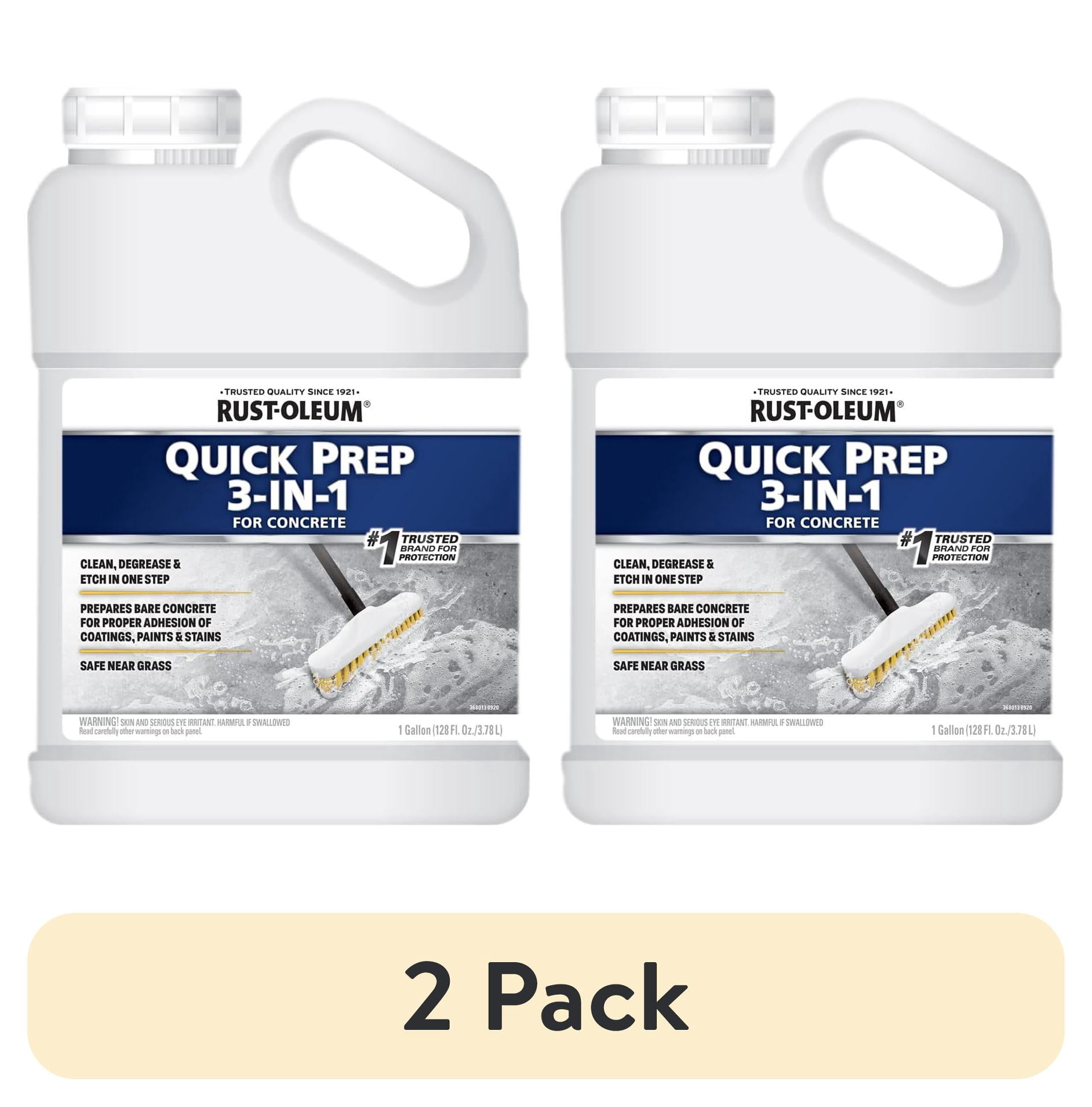(2 pack) Rust-Oleum Quick Prep 3-in-1 Cleaner for Concrete-362970, 1 gal