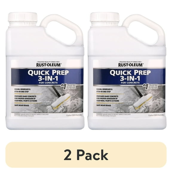 (2 pack) Rust-Oleum Quick Prep 3-in-1 Cleaner, Degreaser & Etch-362970, Gallon