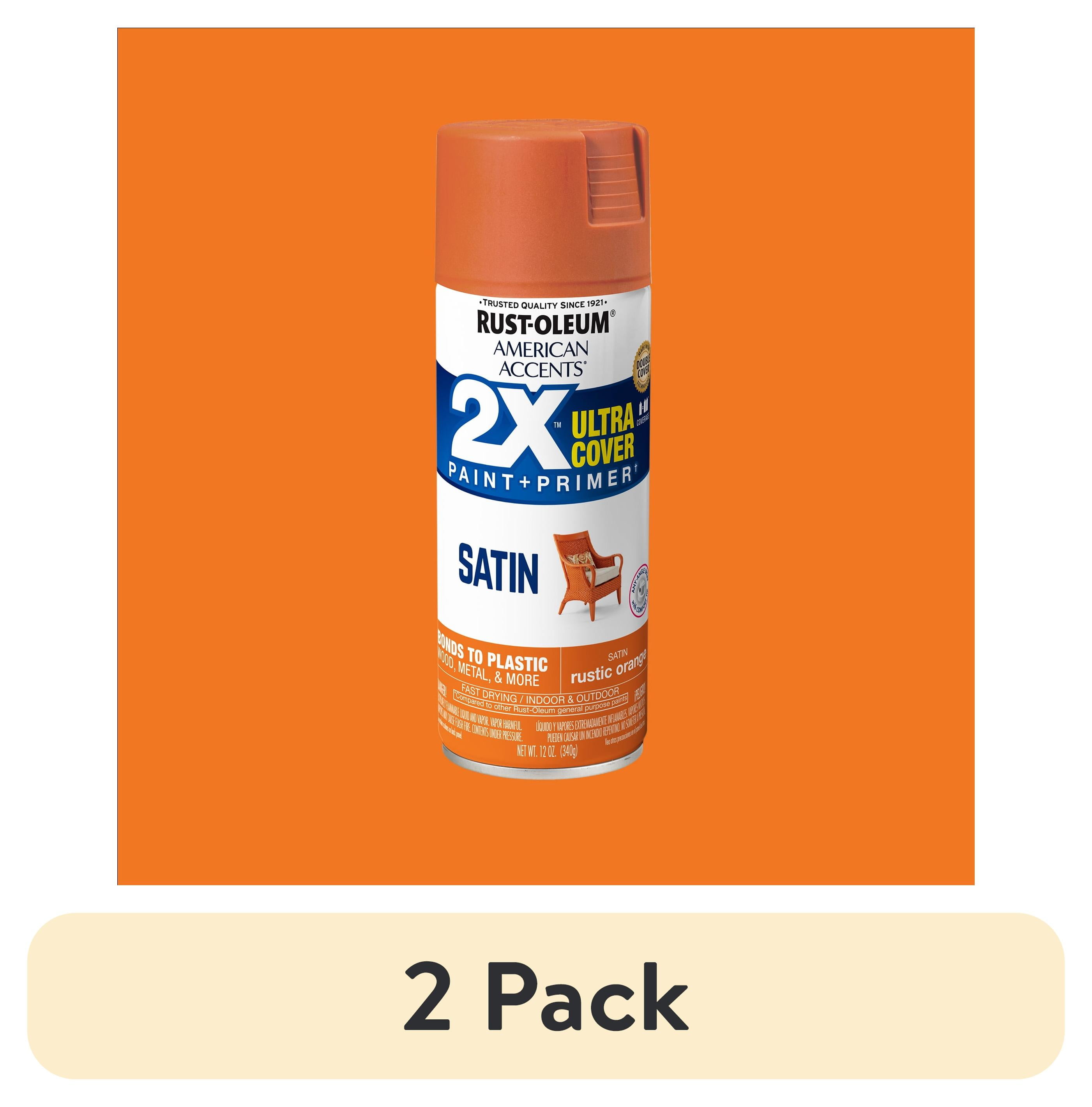 2 pack) Rustic Orange, Rust-Oleum American Accents 2X Ultra Cover