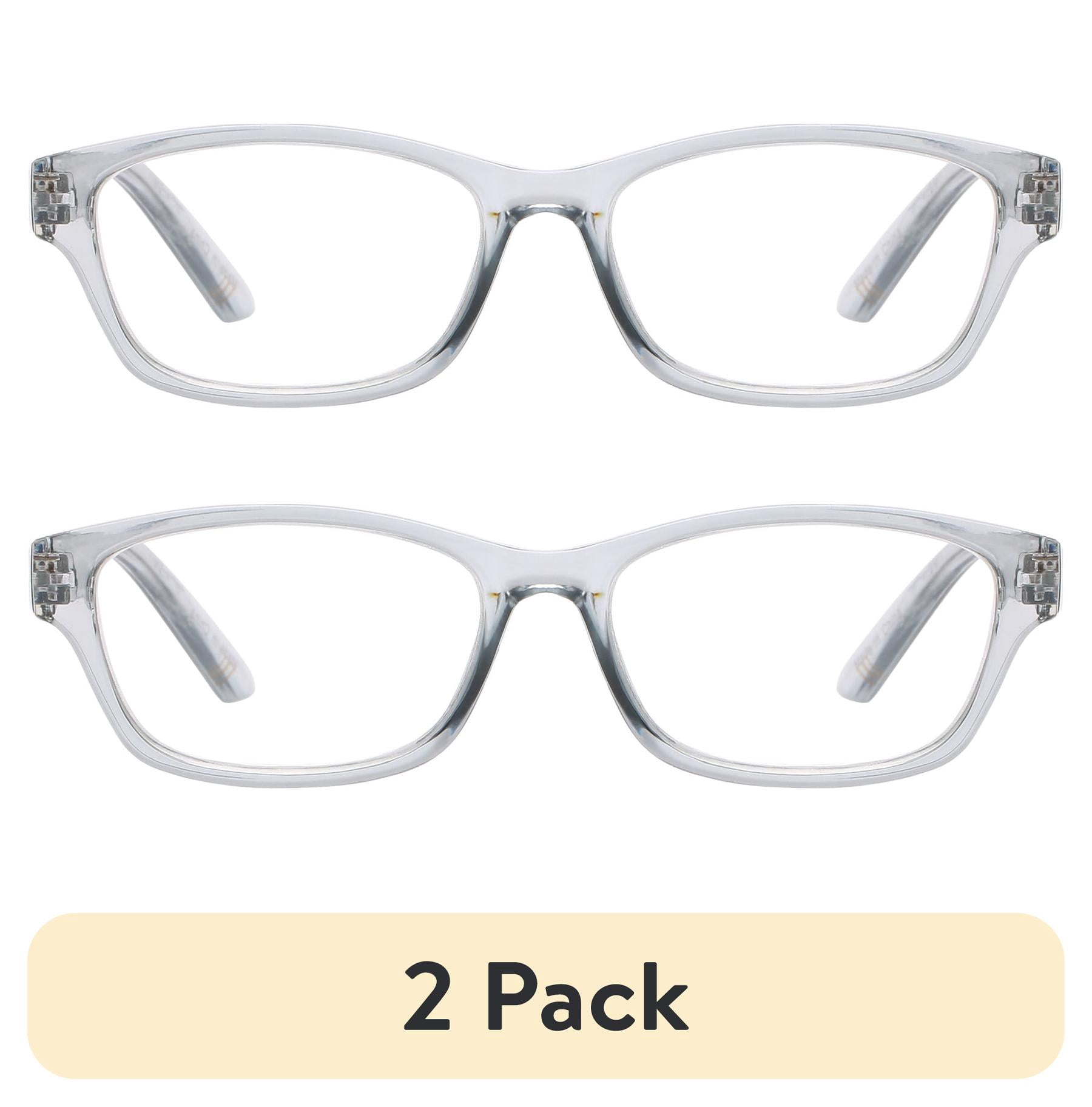 (2 pack) Rz by Rachel Zoe Womens Cateye Reading Glasses with Case, Black/Light Crystal Teal, Joni +2.50