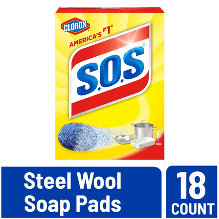 (2 pack) S.O.S Steel Wool Soap Pads, 18 Count