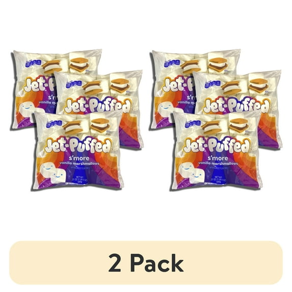 (2 pack) S'more Vanilla Square Marshmallows Value Pack | Large 21 Oz Bag | Pack of 3