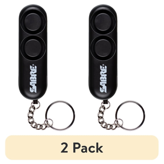 (2 pack) SABRE Pepper Gel & Personal Alarm Kit, Snap Clip and Key Ring for Easy Access, Lavender and Black, 1 Ct, Pocket Pepper Sprays