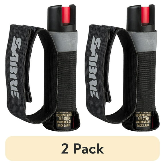 (2 pack) SABRE Running Safety Kit with Pepper Gel & Personal Alarm, Black, New, 1 Ct, Pocket Pepper Sprays