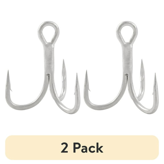 (2 pack) SaltX 3X Treble Fishing Hook Size #2 – MSS