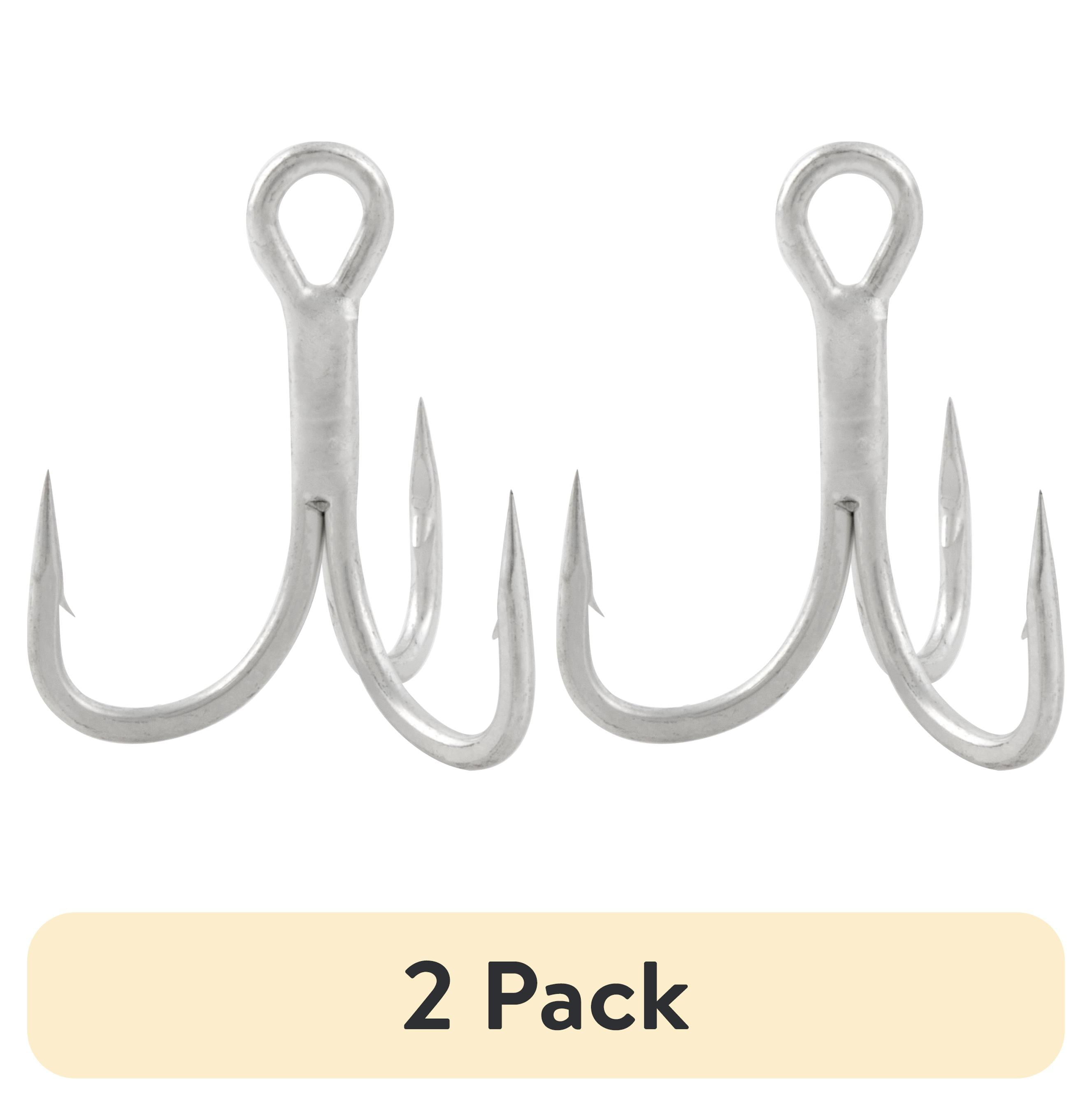 (2 pack) SaltX 3X Treble Fishing Hook Size 4.
