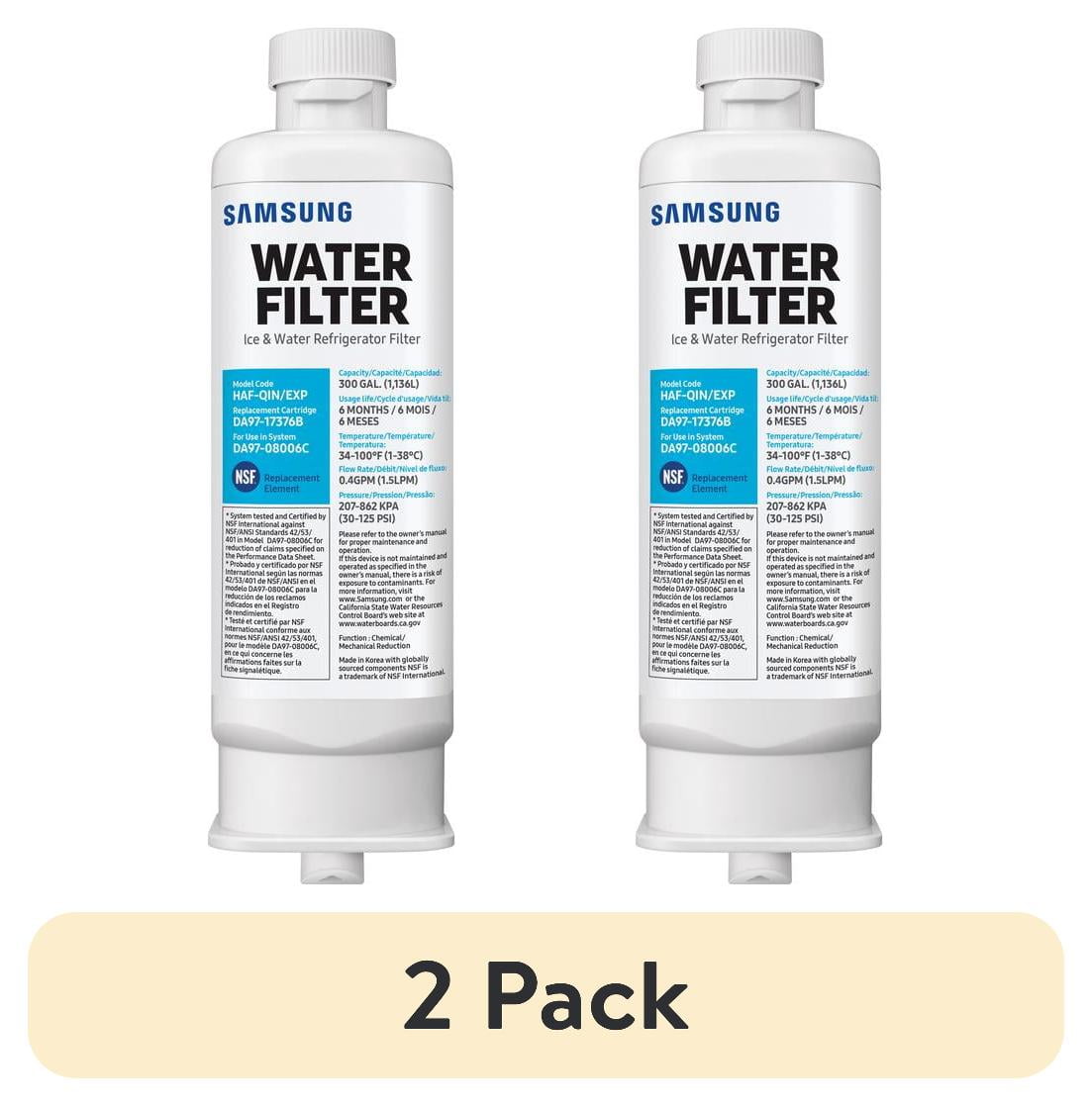 2 pack) SAMSUNG Genuine HAF-QIN Refrigerator Water Filter