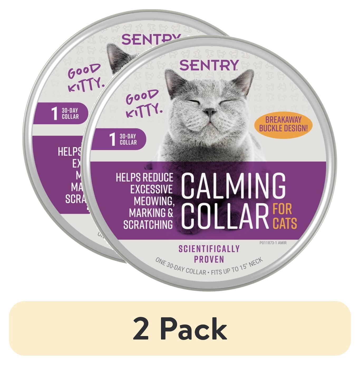 (2 pack) SENTRY Calming Collar for Cats and Kittens, One 30-Day Release Collar
