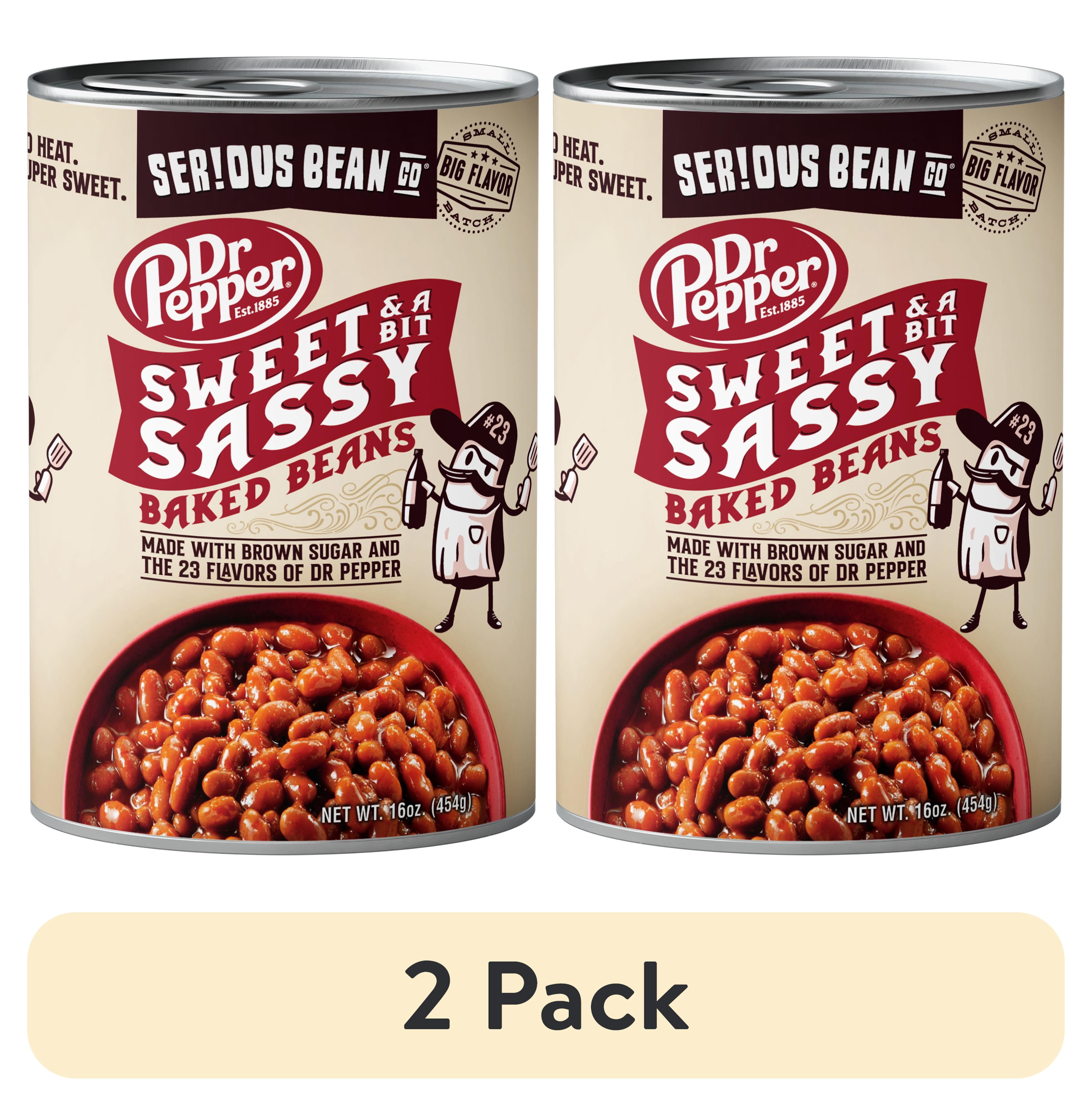 (2 pack) SERIOUS Bean Co Sweet and a Bit Sassy Dr Pepper Baked Beans, 16 Oz Can