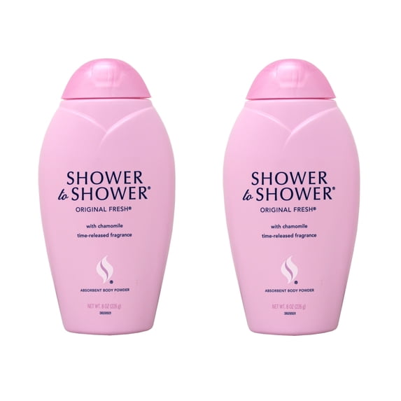 (2 pack) SHOWER TO SHOWER Body Powder Original Fresh 8 Oz