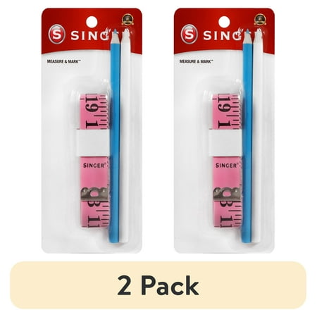 (2 pack) SINGER Measure & Mark™ - 120 inch Tape Measure and Fabric Pencil Set