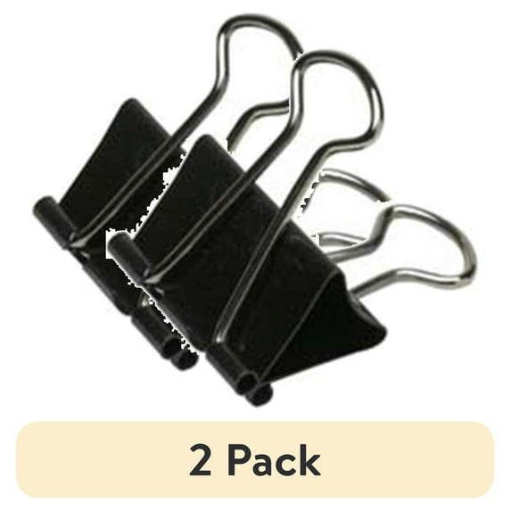 (2 pack) NSN2855995, SKILCRAFT Binder Clip, Large, Black/Silver, Dozen