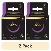 (2 pack) SKYN, Elite Non-Latex Lubricated Condom, 3 Count