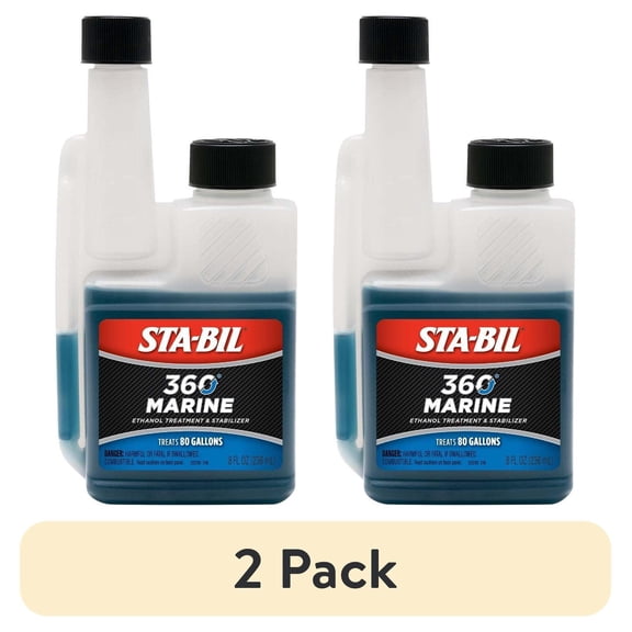 (2 pack) STA-BIL 360 Marine Ethanol Treatment and Fuel Stabilizer 8 oz for Gasoline Engines