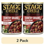 (2 pack) STAGG COUNTRY BRAND Chili with Beans, Canned Chili, Shelf-Stable, 15 oz Steel Can