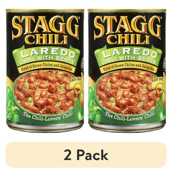 (2 pack) STAGG LARADO Chili with Beans, Shelf-Stable, 15 oz Steel Can