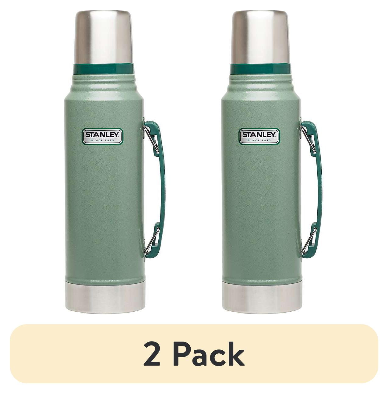(2 pack) STANLEY Classic Vacuum Bottle, Green/Silver - Walmart.com