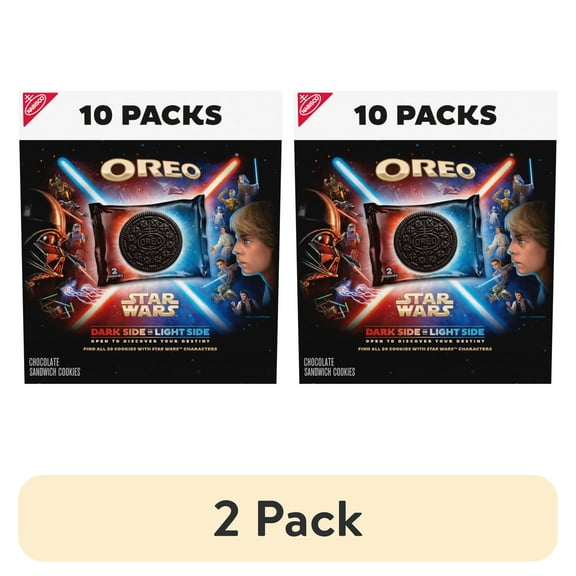 (2 pack) STAR WARS OREO Cookies, Special Edition, 10 Snack Packs (2 Cookies Per Pack)