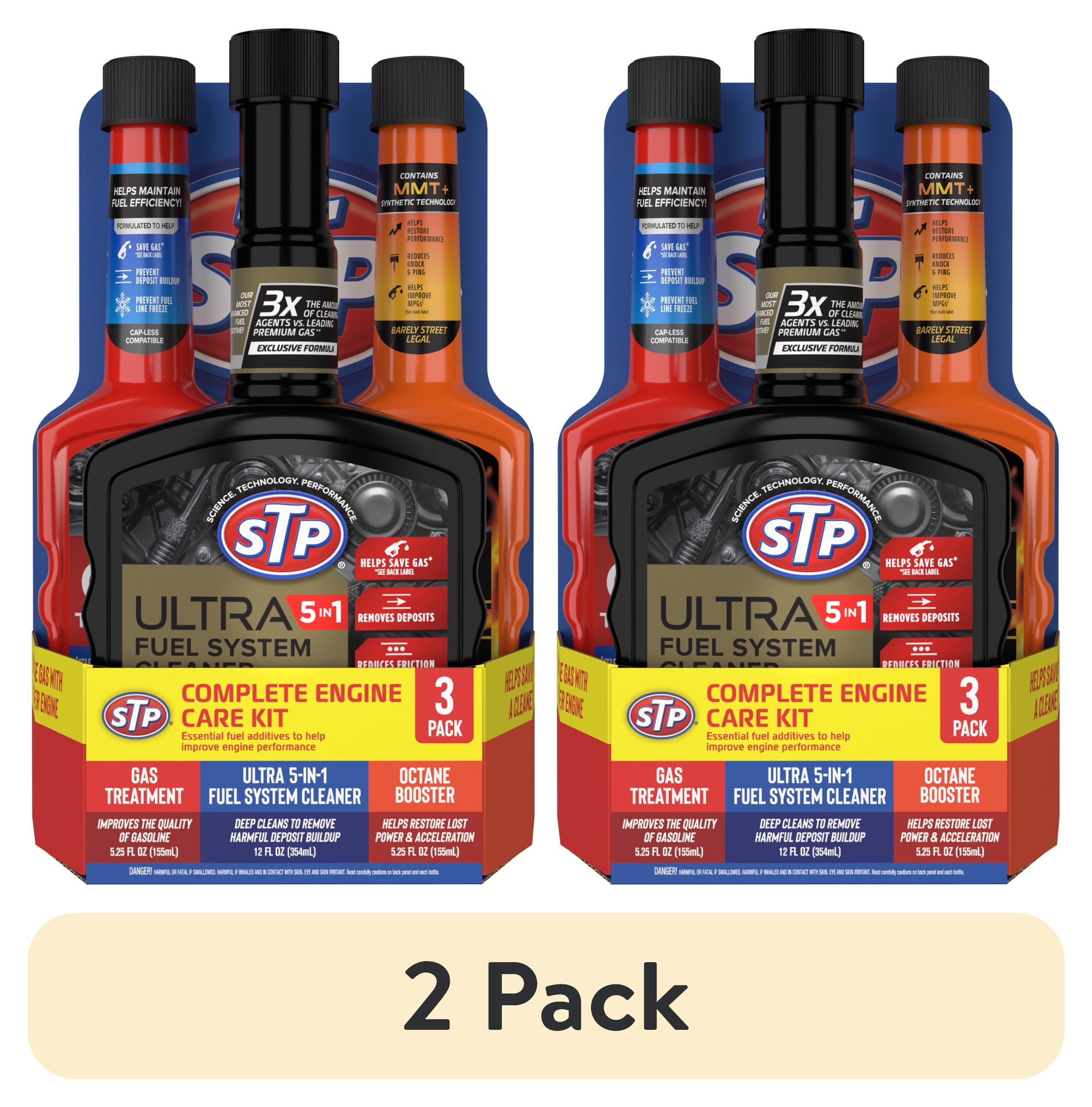 (2 pack) STP 3-Pack Gasoline Engine & Fuel Additives - Fuel System ...