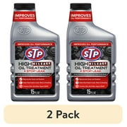2 pack STP High Mileage Oil Treatment + Stop Leak Engine Oil Additive, 15 fl oz